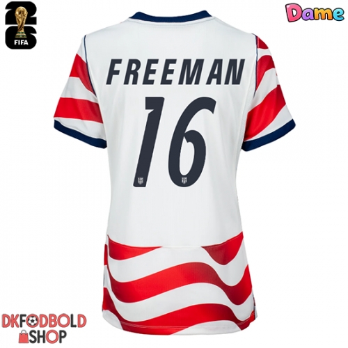 Forente stater Alex Freeman #16 Hjemmebanetrøje Dame VM 2026 Kort ærmer